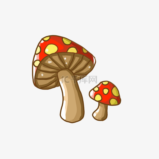 蘑菇手绘小清新