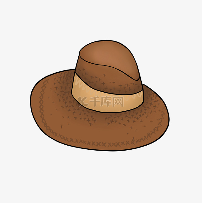 棕色牛仔帽 