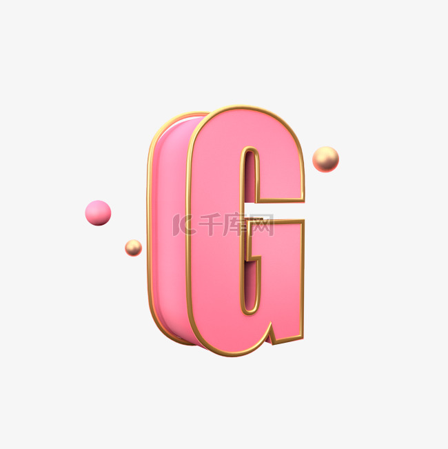 少女系粉色字母装饰