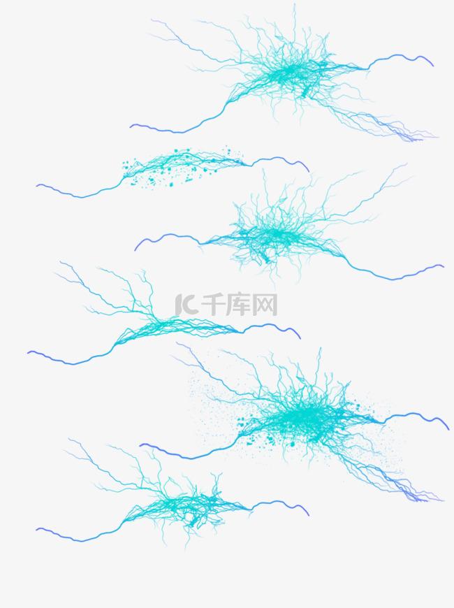 闪电真实炫酷震撼矢量分层可商用