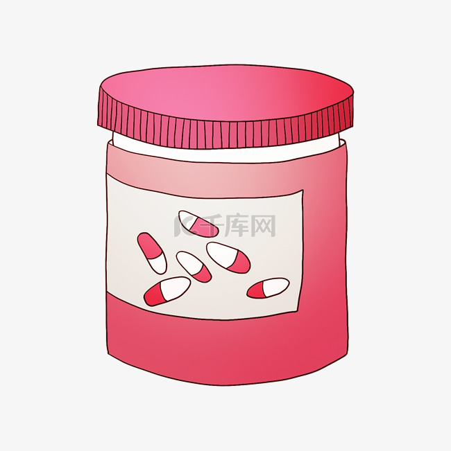 保健品的药物插画