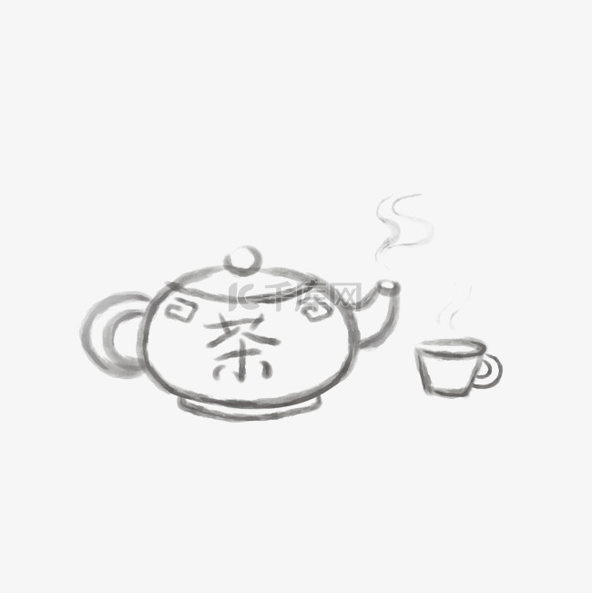 中国风水墨茶壶茶杯茶叶茶壶电商