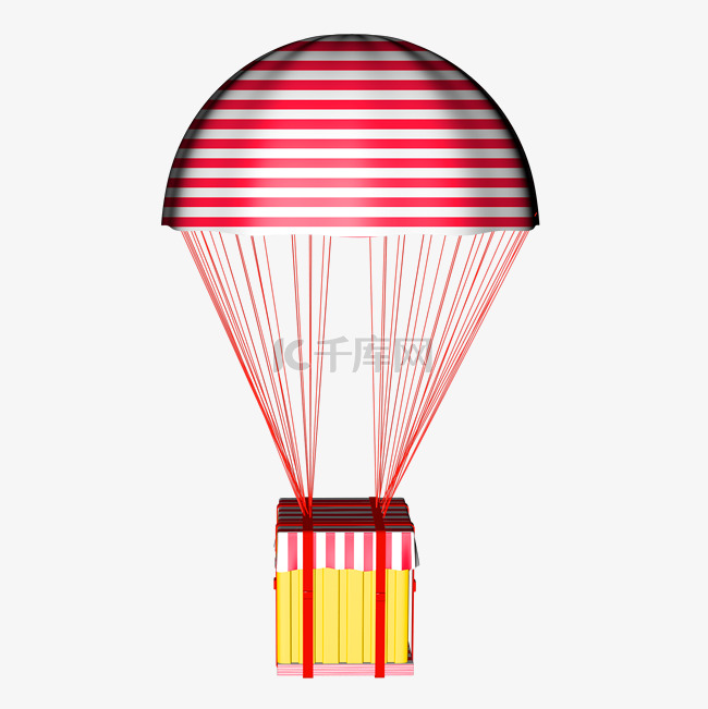 创意情人节热气球C4D立体装饰