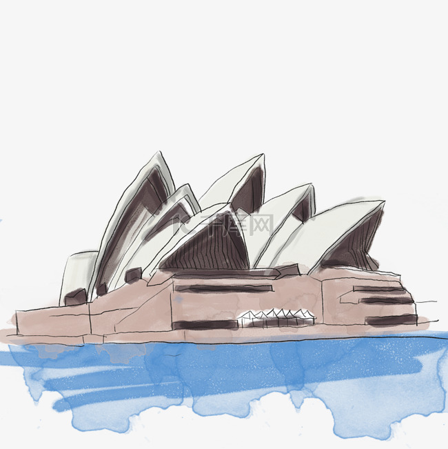 漂亮的悉尼歌剧院插画