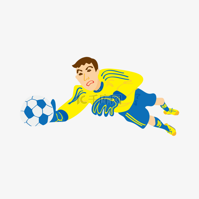 俄罗斯世界杯多彩卡通手绘足球门