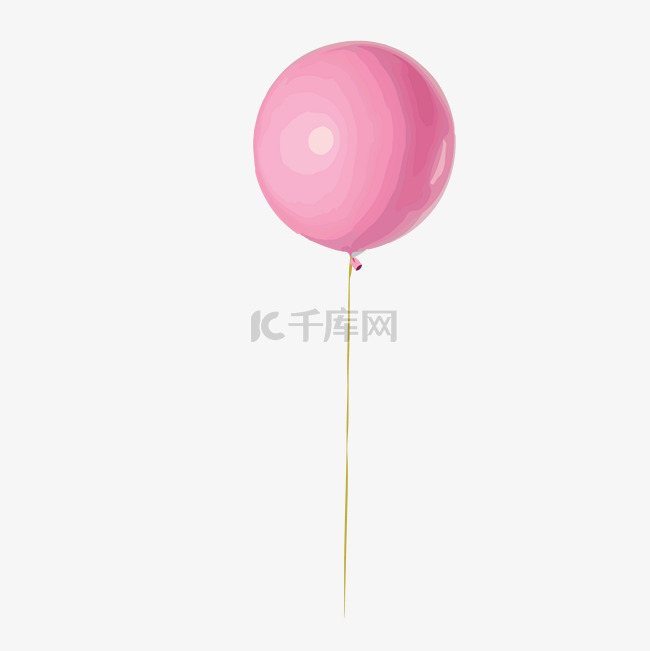 粉色圆形卡通气球免扣