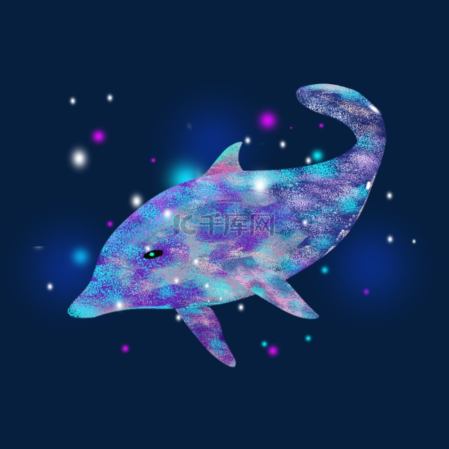 梦幻海底世界海豚png下载