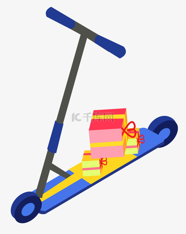 2.5D滑板手绘插画