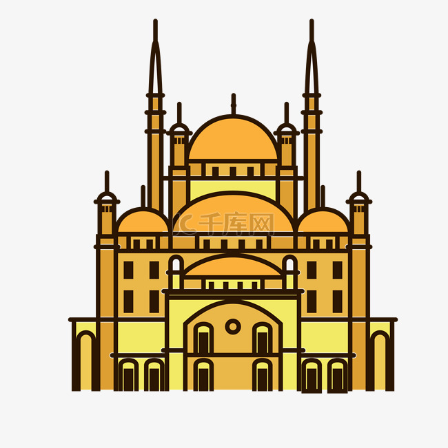 MBE风格圆顶教堂清真寺