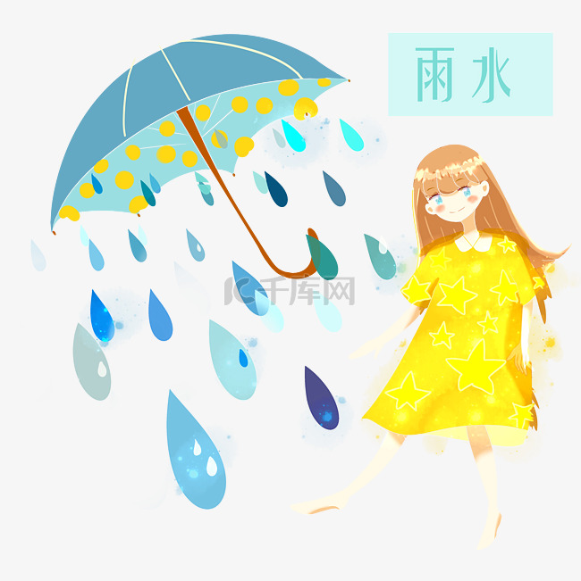 农历二十四节气农历雨水PNG少