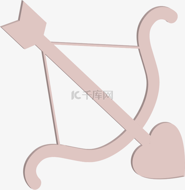 粉红色爱神丘比特弓箭