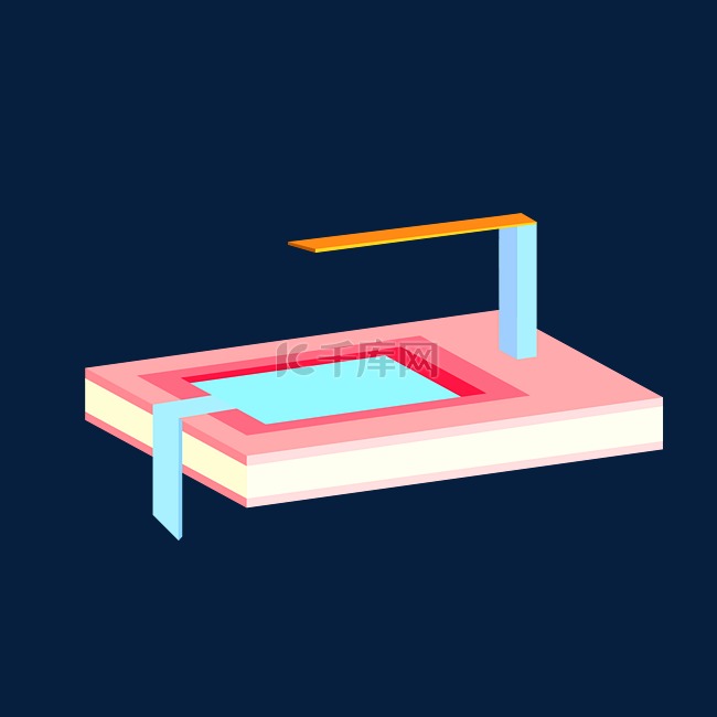 2.5D彩色游泳池 