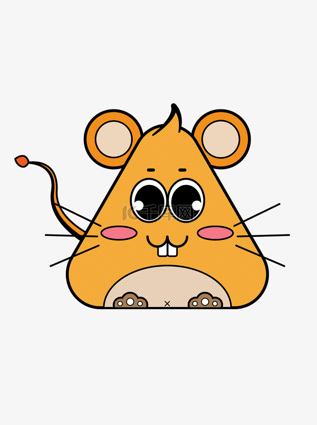 十二生肖之卡通可爱老鼠设计元素