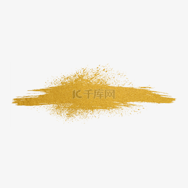 创意笔触式金色粉末图案