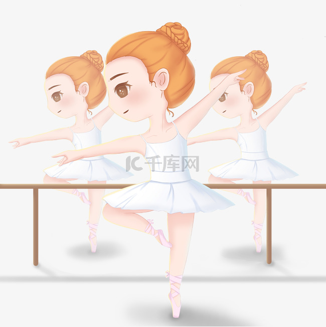 舞蹈班小女孩芭蕾舞培训练习免扣