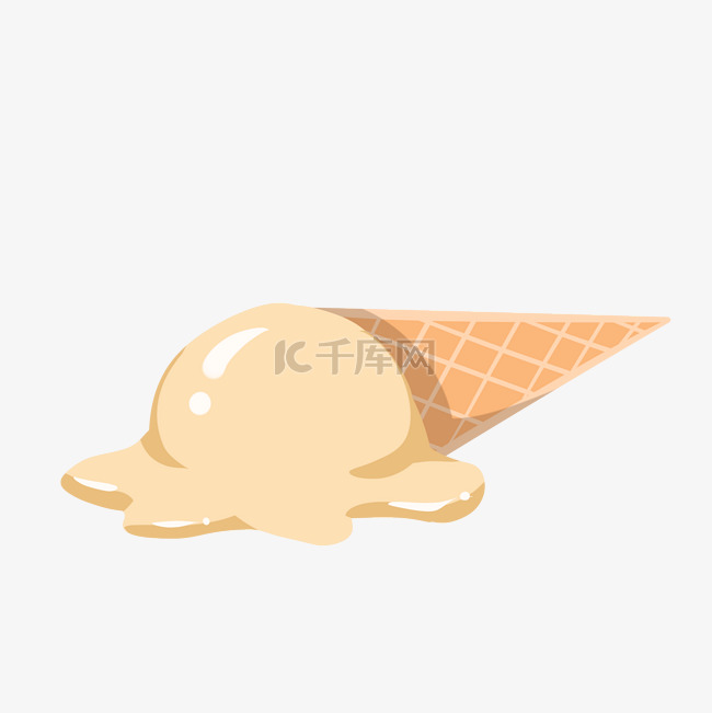 夏季美食蛋筒冰淇淋插画