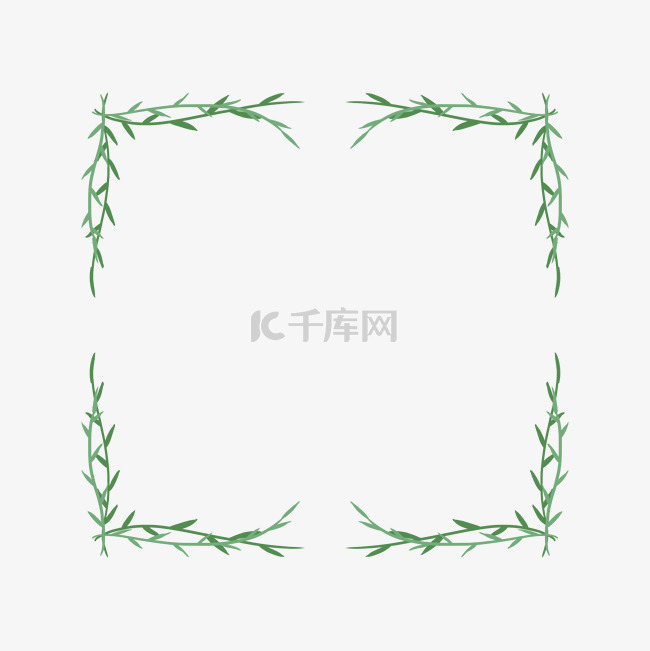 创意清明节柳树边框