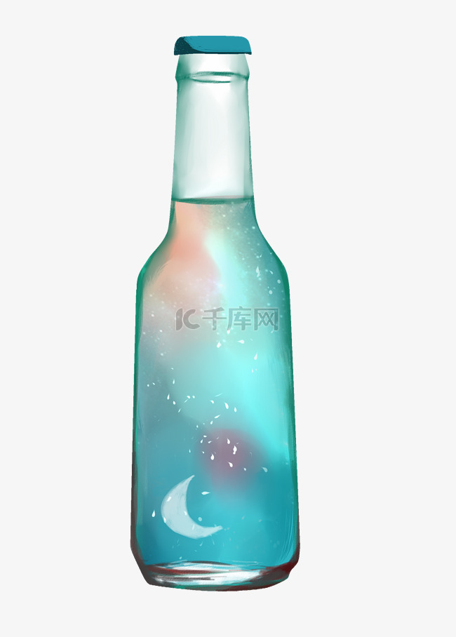 蓝色星空瓶装果汁饮料