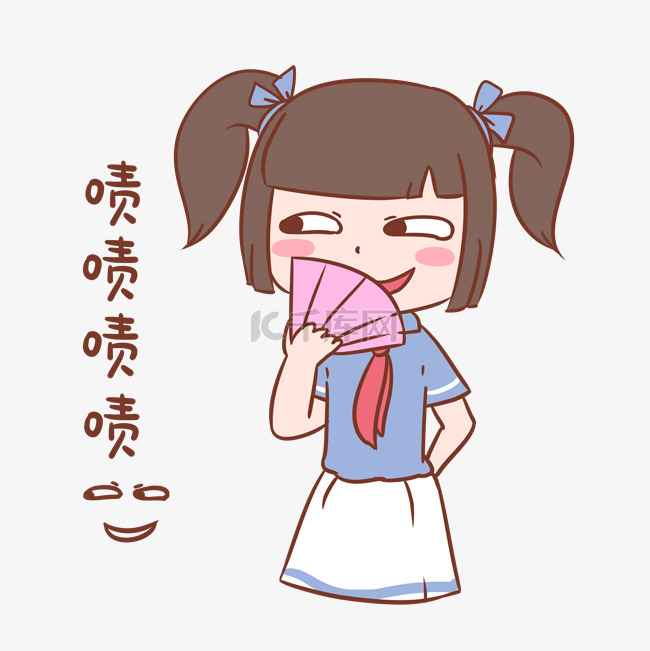 女生表情啧啧啧啧插画免费下载