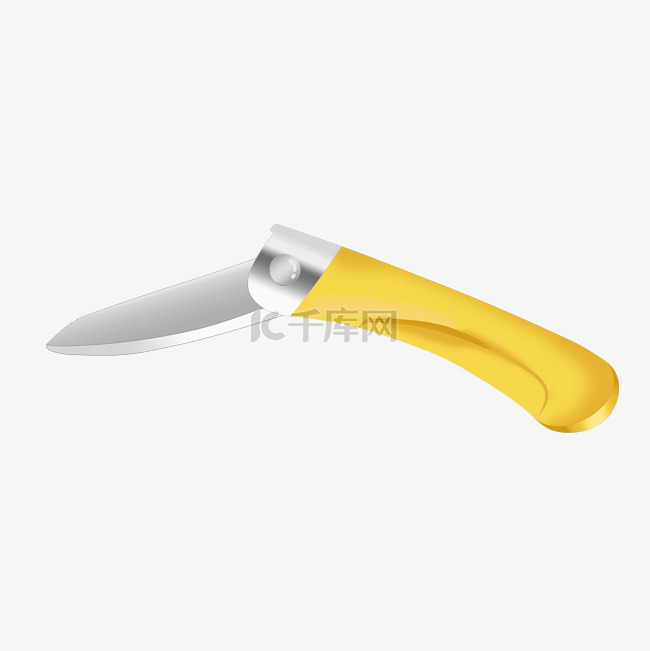 半折叠的塑料刀柄水果刀