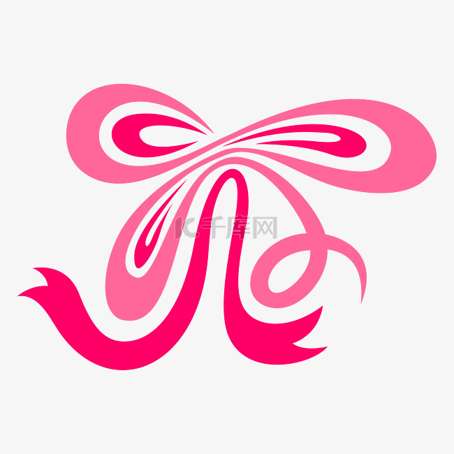 粉红创意抽象蝴蝶结
