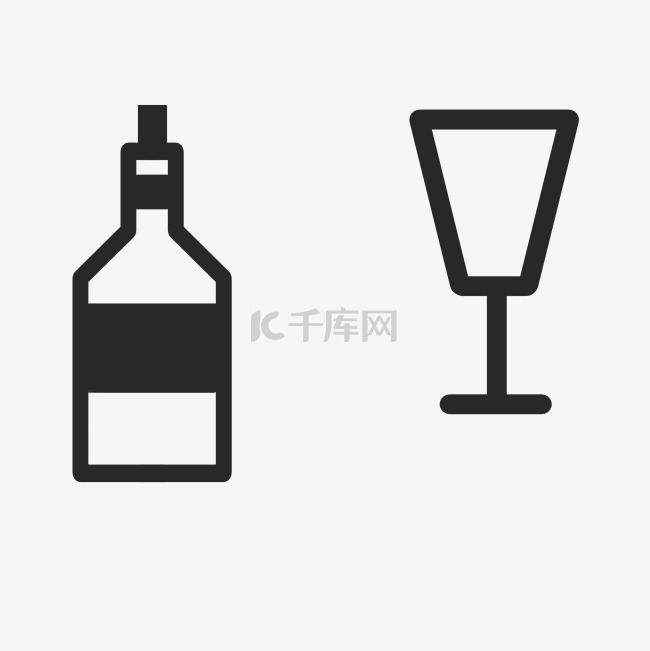 啤酒与杯子图标