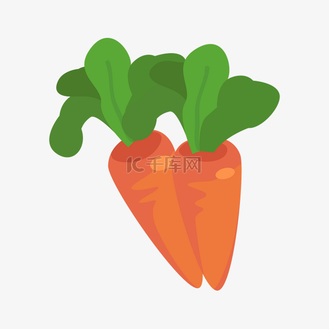 两个红色萝卜插图