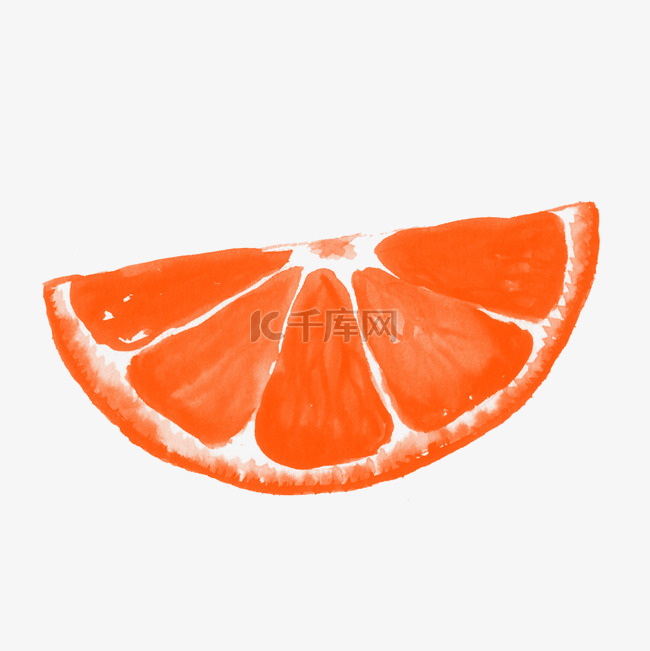 水彩手绘风橙子柚子