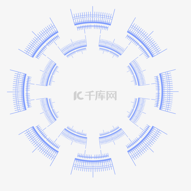 断续渐变蓝色科技