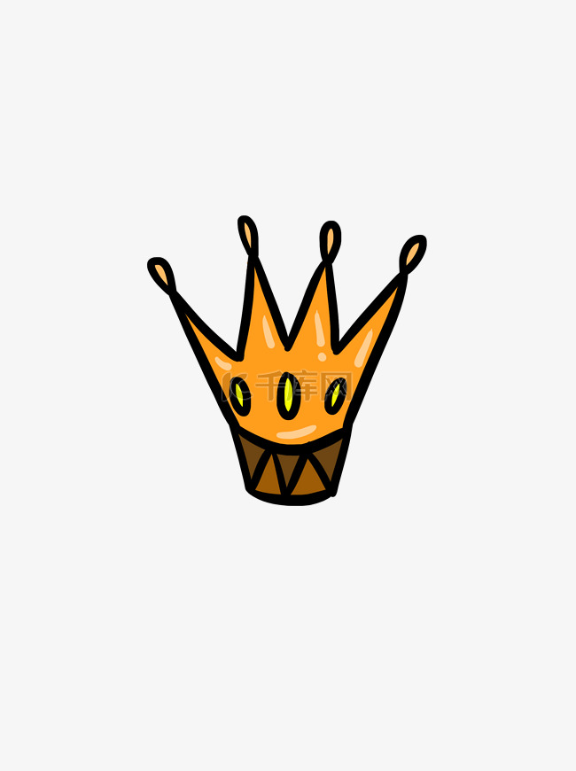 国王皇冠王冠黄色装饰图