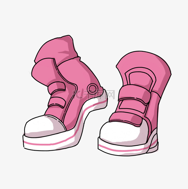 粉色球鞋