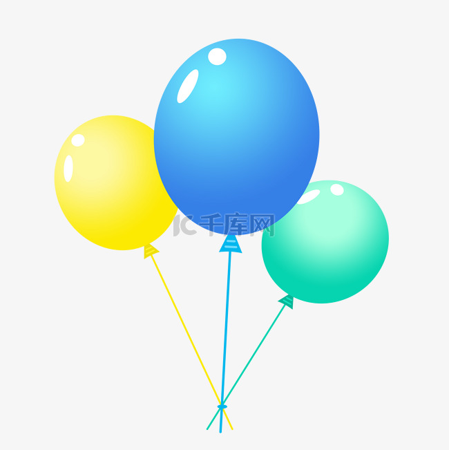 彩色气球矢量元素