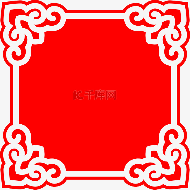 中国红色边框