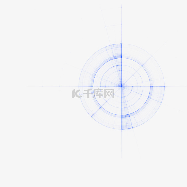 科技圆形线条标题