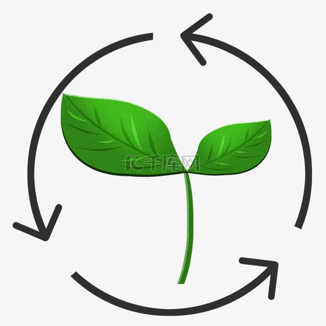 绿色环保循环插画