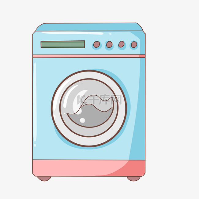 蓝色的全自动洗衣机