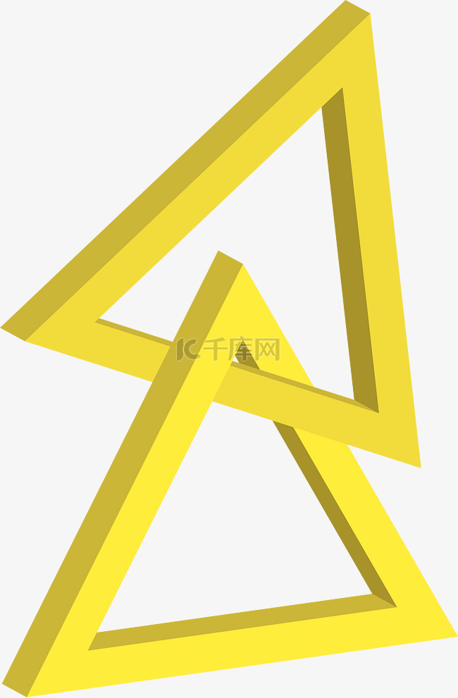 两个黄色矢量三角形