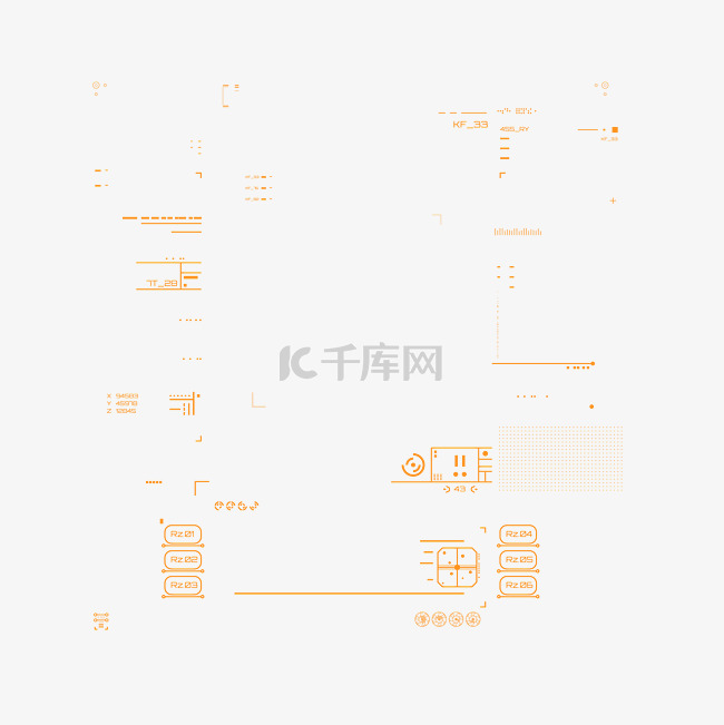 科技感点缀效果几何图案