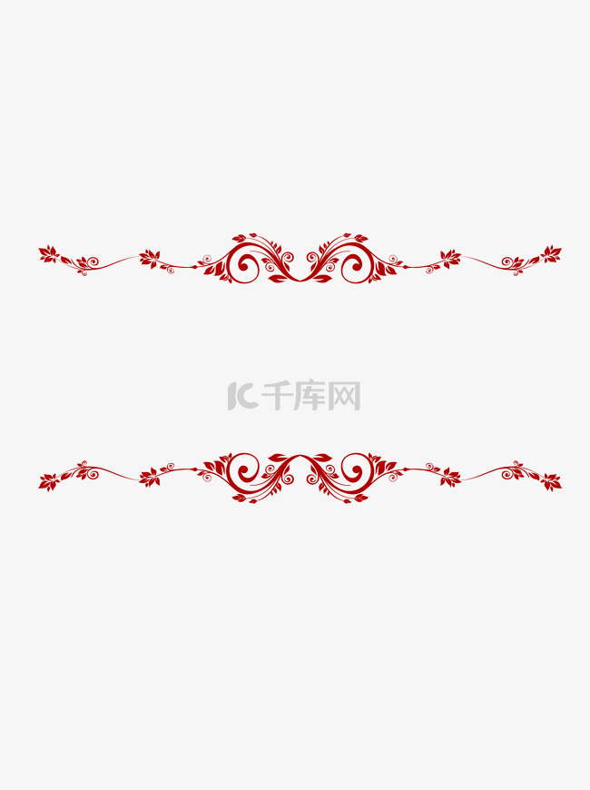 复古中国风边框装饰红色设计