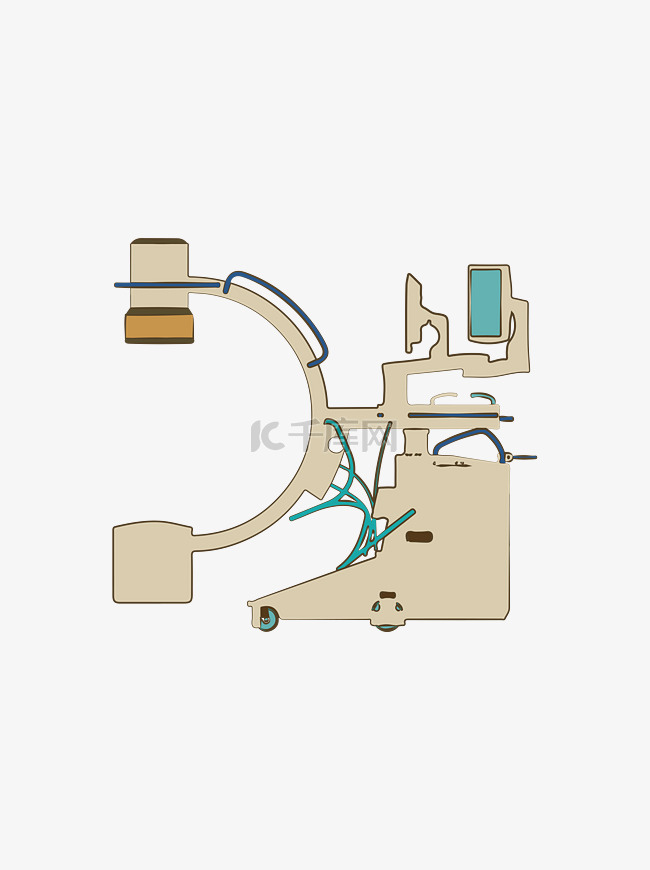 简约扁平医疗设施检测仪器矢量元