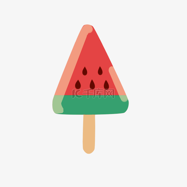 西瓜口味的水果冰淇淋一