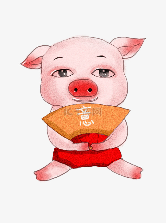 2019生肖猪猪年如意意商用元素