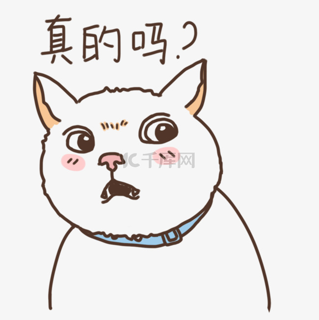 表情真的吗小猫咪插画