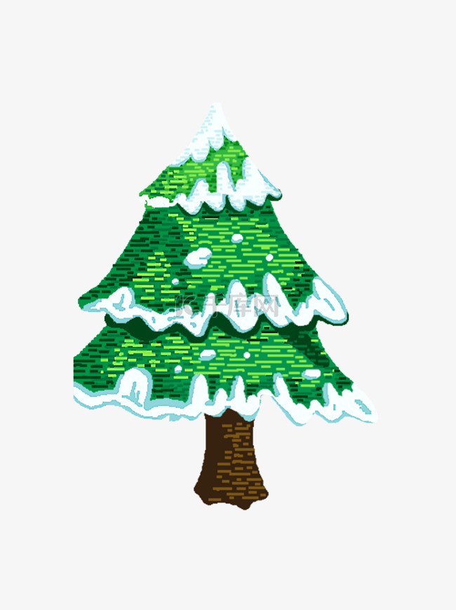 80复古圣诞树设计可商用元素
