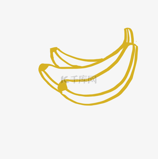 手绘卡通简笔画香蕉