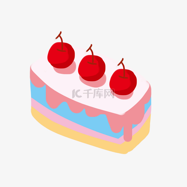 樱桃卡通生日蛋糕