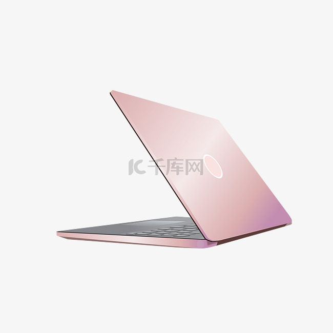 立体粉色超薄电脑
