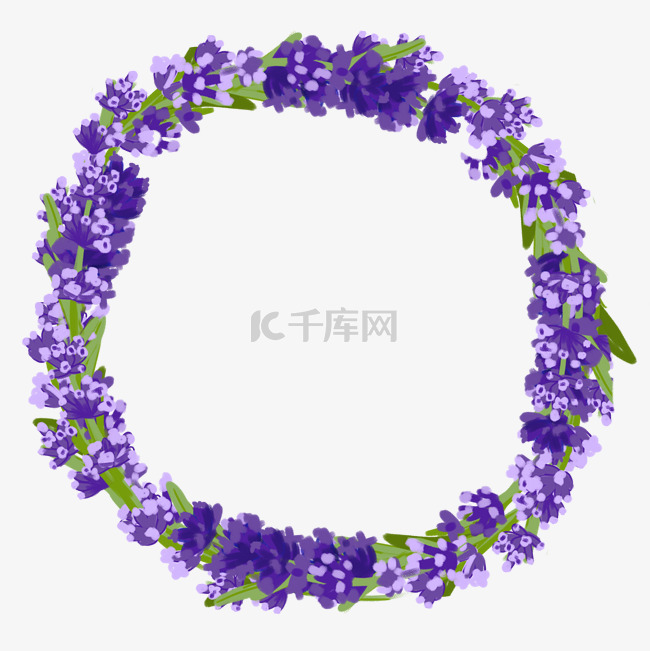 紫色花环 