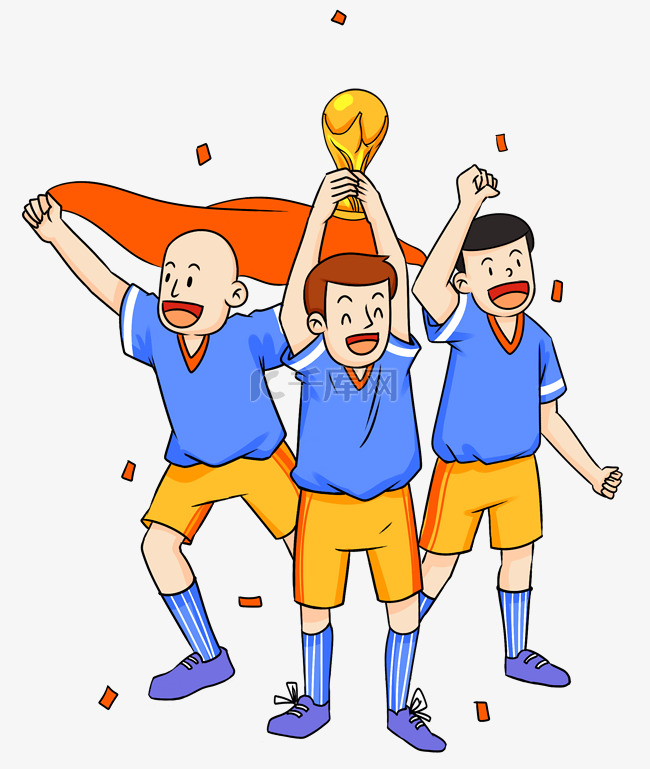 俄罗斯世界杯冠军领奖场景插画