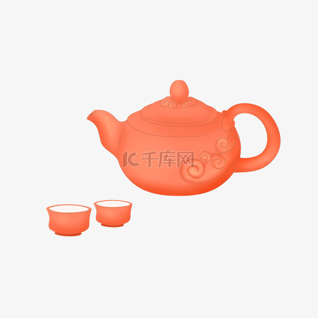 手绘中国风陶瓷茶壶茶杯